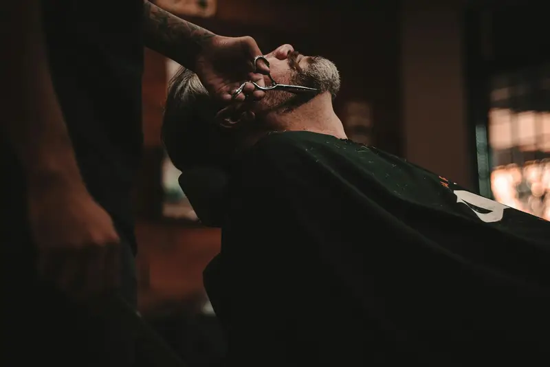 Barber at work